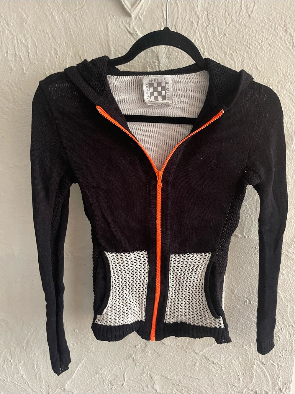 Pittsburgh Designer Hooded Zip Jacket with Orange Trim